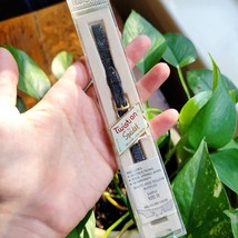Vintage Speidel 125 R 5/16&quot; Classic Dainty Twist-On Black Leather Watchband - $24.99
