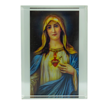 Hail Mary Crystal Clear Desktop Prayer Card Stand - $17.95