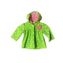 Carters Girls Infant Baby Size 3 Months Long Sleeve Hooded Button Up Jacket Coat - £7.01 GBP