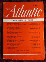 ATLANTIC October 1940 Albert Jay Nock Hu Shih Marquis Childs John Collier - £12.69 GBP