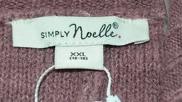 Simply Noelle Brand JCKT222Z Womens Mauve Zippered Sweater Jacket Size XXL image 7