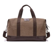 Canvas Leather Men Travel Bags Big Luggage Bag Handbag Foldable Duffel Bags Trav - £90.06 GBP