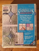 Do it Yourself Stained Glass Window Painting Kit Plaid Gallery Glass NOS VTG USA - £27.68 GBP