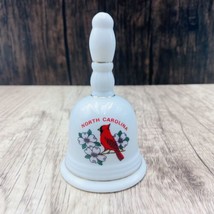 North Carolina Cardinal ceramic vintage bell with gold trim - $16.79