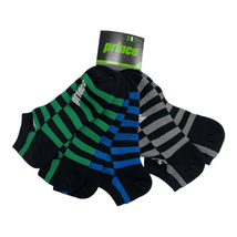 Prince Mens Strips Socks 3 PACK Size One Size Color Grey Blue Green Black - £23.98 GBP