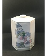 Snowman Sled Cookie Jar Canister World Link Group, Inc. Six Corners Vintage - £18.73 GBP