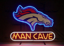 New Denver Broncos Man Cave Beer Lager Man Cave Neon Light Sign 24"x20" - $249.99