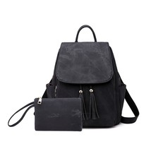 2022 Retro Large Capacity Backpack Women Backpa Leather School Bags For Teemage  - £38.21 GBP