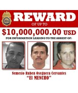 EL MENCHO WANTED POSTER 8X10 PHOTO MEXICO ORGANIZED CRIME DRUG CARTEL CE... - £3.94 GBP