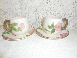 Franciscan Desert Rose:  2 Cups and Saucers. Made in England and USA - $39.35