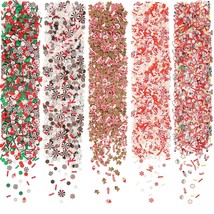 250 Grams Christmas Fake Chocolate Candy Sprinkles Tiny Polymer Clay Emb... - £26.74 GBP