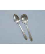 Set of 2 Claudia Silverplate USA Teaspoon Sugar Spoon 1930s - $12.95