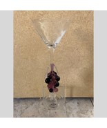 NEW Murano Hand Blown Art Glass GRAPES Martini Wine Champagne Goblet NWT - $102.50 CAD