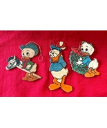 Vintage 3 Handcrafted Painted Wood Ornaments Donald Duck + 2 Nephews - €12,77 EUR Vintage 3 Handcrafted Painted Wood Ornaments Donald Duck + 2 Nephews - €12,77 EUR