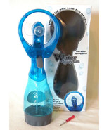 WATER SPRAY FAN with SAFE FAN BLADES and WIDE OPEN MOUTH 11&quot; TALL BLUE C... - £5.45 GBP