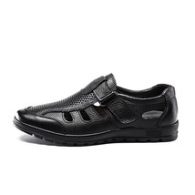 Big Size Men Sandals Fashionable Leather Sandals Men Outdoor Casual Shoes Breath - £48.84 GBP