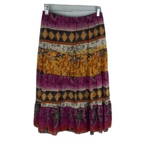 Ninety Cute Classy Maxi Skirt ~ Sz S ~ Multicolor ~ Long ~ Stretchy Waist ~Lined - £13.66 GBP