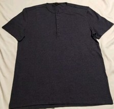 John Varvatos Star Short Sleeve Cotton Blend Knit Tee Dark Blue Size Lar... - $39.98