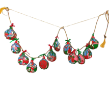 12 Days of Christmas Garland Handmade Fabric Holiday Ornaments 108 in. Long - $33.85