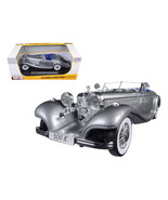 1936 Mercedes 500K Special Roadster Grey 1/18 Diecast Model Car by Maisto - £46.86 GBP