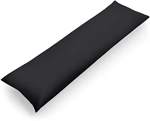 Adults Long Pillow for Sleeping 20 x 54 Inc Full Body Pillow Black - £37.95 GBP