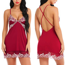 New Fashion Womens Sexy Lace Satin Lingerie Sleepwear Night Gown Babydoll Nighti - £14.16 GBP