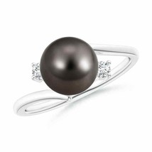 ANGARA Tahitian Pearl Bypass Engagement Ring for Women, Girls in 14K Solid Gold - £591.63 GBP