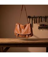 Large Genuine Leather Messenger Bag for Women, Vintage Brown Shoulder Ba... - $90.00