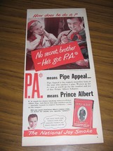 1947 Print Ad Prince Albert Cigarette Tobacco Lady Amires Man Smoking Pipe - £9.05 GBP