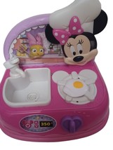 Disney Just Play Junior Minnie Mouse Super Sizzlin Kitchen Talks Sounds 1 Egg... - £5.68 GBP
