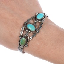 6.25&quot; Vintage Maisels Navajo Curio Sterling and turquoise cuff bracelet - £112.23 GBP