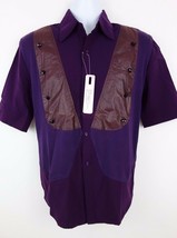 Bamboy Short Sleeve Men&#39;s Shirt Size Small Purple - $17.13