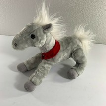Wells Fargo Shamrock Gray Pony Horse Plush Stuffed Animal 14&quot; Long Toy - £11.74 GBP