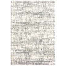 HomeRoots 388854 8 x 11 ft. Ivory &amp; Gray Abstract Strokes Area Rug - £428.05 GBP