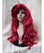 Dark Red Magical Mermaid Wig Lil Ariel Princess Poison Ivy Comic Villain... - $658.76 MXN