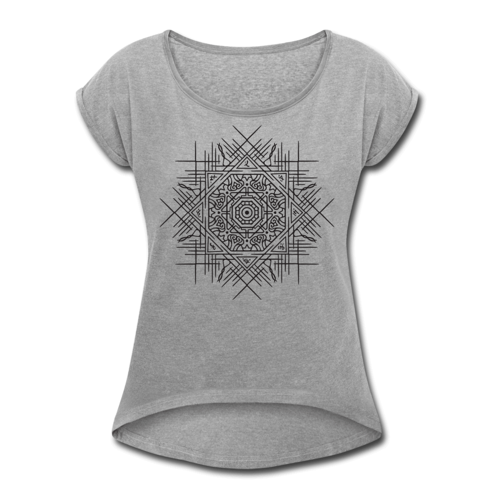Tribal Mandala Roll Cuff Tee - $38.00