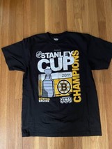 Reebok NHL Boston Bruins 2011 Stanley Cup Finals Black Graphic T Shirt L NWOT - $19.69