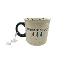 Sleigh Hill Holiday 18 oz Coffee Soup Mug Christmas Lights Bright and Me... - $22.99