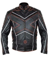 X-Men Logan Genuine leather Biker Motorcycle Jacket - £115.32 GBP
