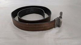 Levi Strauss Co Mens Reversible Brown Black  Leather Belt 45&#39; long  11LP020T - £10.24 GBP