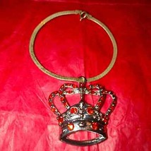 Sterling silver bracelet with vintage crown charm - £44.31 GBP