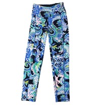 Lilly Pulitzer Athletic Capris Size Luxletic XS Pocket Blue Floral Exercise Spor - £45.89 GBP