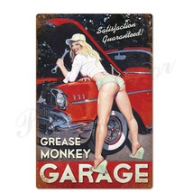 Vintage Garage Metal Sign Plaque DAD&#39;S GARAGE Retro Tin Sign Wall Poster for Men - £17.58 GBP+