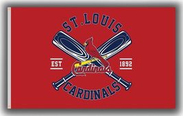 Baseball Team Souvenir Flag 90x150cm 3x5ft Cardinals Bat Best Home Decor Banner - $18.99