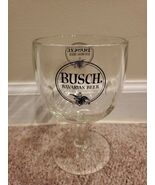 Busch Bavarian Beer Clear Glass Thumb Print 6&quot; Tall Stemmed Goblet - $14.99