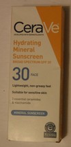 CeraVe Zinc Oxide Hydrating Mineral Sunscreen FACE Lotion - SPF 30 - 2.5oz 10/25 - $9.49