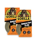 Gorilla Tape, Mini Duct Tape to-Go, 1&quot; x 10 yd Travel Size, Black, (Pack... - $15.99