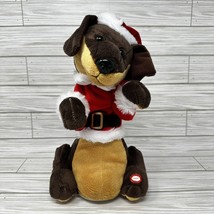 Christmas Dachshund Plush Toy Santa Claus Hat Jacket Animated - NOT WORKING - £11.81 GBP