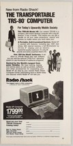 1984 Print Ad Radio Shack Transportable TRS-80 Computers Model 4P Fort Worth,TX - £14.33 GBP