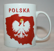 Polska Poland White Red Country Map Bird Eagle Logo Coffee Tea Mug Cup D... - £23.70 GBP